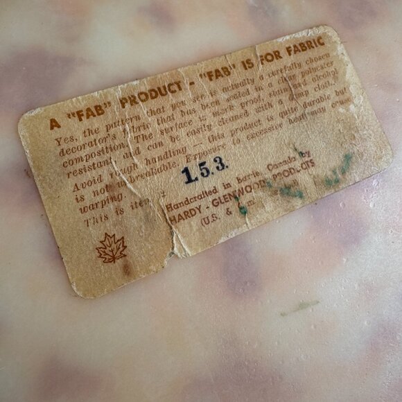 Plastic FAB Tray - Orange and Red Tie Dye Retro Tray - Vintage Decorative Tray - Picture 7 of 10